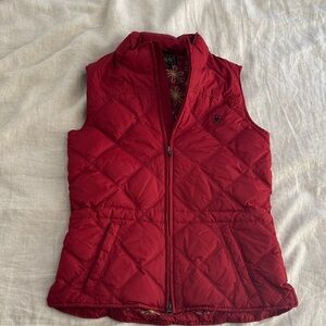 Ariat Women's Red Quilted Vest